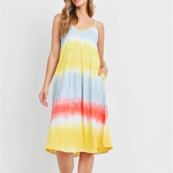 Rainbow Stripe midi Dress - Picture 5 of 14